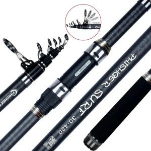 서핑 스피닝 로드파워 80-150g 30T 탄소 캐스팅 낚시대 3.6m 4.2m 4.5m