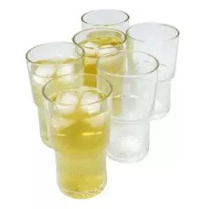 술잔 350ml 6개 유리컵 라운지 쥬스컵 물컵 맥주컵 WFLWB62