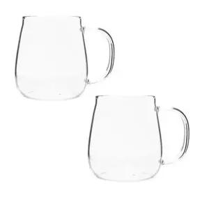 머그컵 2P 유리잔 커피잔 550ml 마카 내열 유리컵 WFLW7WD