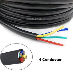 스핀들 모터 연결용 4 코어 차폐 케이블, VFD 인버터 CNC 조각기, 16AWG, 1000mm, 길이