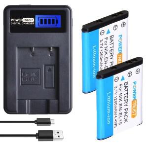 니콘 쿨픽스 A100 S3300 S7000 소니 NP-BJ1 DSC-RX0 EN-EL19 배터리/LCD USB 충전기