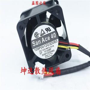 SANYO DENKI 3 와이어 서버 냉각 선풍기, 109P0412G3D083, DC 12V, 0.31A, 40x40x28mm