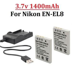 EL8 1400mah 카메라 배터리 니콘 COOLPIX P1 P2 L1 L2 S1 S2 S3 S4 S5 S6 S7 S8 S9