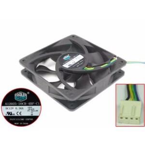 쿨러 마스터 A12025-20CB-4BP-C1, 4 선 서버 냉각 선풍기, DC 12V, 0.36A, 120x120x25mm