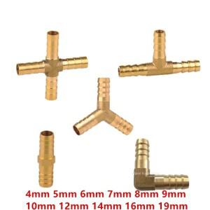 황동 스플라이서 파이프 피팅 T X Y U  호스 바브 4mm 6mm 8mm 10mm 구리 가시 커넥터 조인트 커플러 어댑