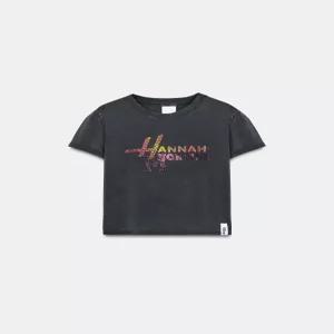 ZARA HANNAH MONTANA ⓒDISNEY 티셔츠 - 먹색 6050/058/822