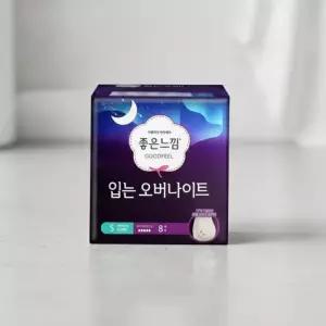 좋은느낌 입는 오버나이트 소형 팬티형 생리대 8매 5팩