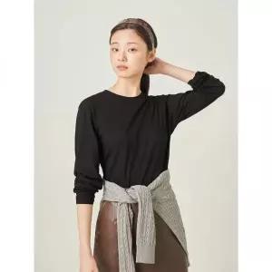 빈폴 레이디스 BEANPOLE LADIES 레이어드 디테일 긴소매 티셔츠 블랙 BF5841C905 1128029