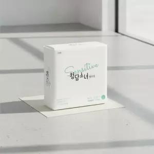 청담소녀 센서티브 유기농 대나무 저자극 생리대 대형 12매 1팩