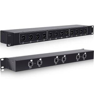SAYURY XLR 밸런스 패치베이 스테이지 박스 12채널 3핀 멀티 네트워크 케이블 익스텐더 조명 및 홈 레코딩 스튜디오 호환 (남성)
