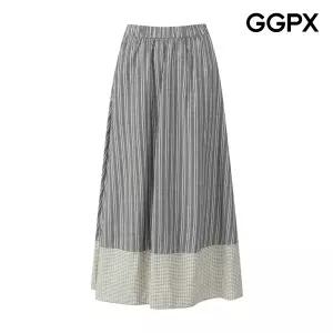 GGPX 믹스 패턴 밴딩 롱 스커트 GQ2SK028F 424180
