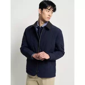 BEANPOLE MEN 다이아 퀼팅 패딩 사파리 - 네이비