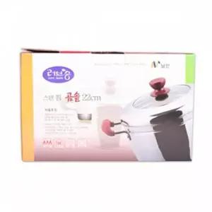스텐 곰솥 24cm 인덕션 냄비 찜기 만두 찌기 들통 다용도