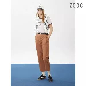 ZOOC ZOOCEVERY 테이퍼드 코튼 핀턱 팬츠 BR_Z242MSA309 424064