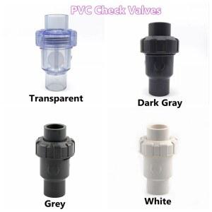 1PC 20 25 체크 밸브 볼 UPVC 수직 32 배기 40 50mm