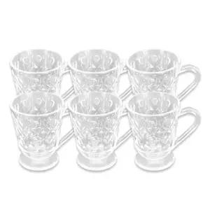 델리글라스 더블 에스프레소 커피잔 물방울 155ml 6p 세트 유리잔 유리컵 에스프레소잔