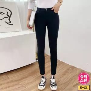 여성 키작녀 쫀쫀 스판 스키니 팬츠 바지 빅사이즈까지 424276 가비진