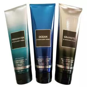 Bath  Body Works 남성용 프레시워터, 그래파이트, 오션 얼티밋 하이드레이션 바디 크림 226.8g(8온스) 3