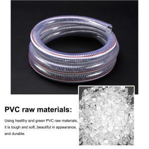 ID 10mm-40mm  투명 스틸 와이어 호스 PVC 배관 내장) 워터 펌프용 플렉시블 튜브 오일 1M 3M