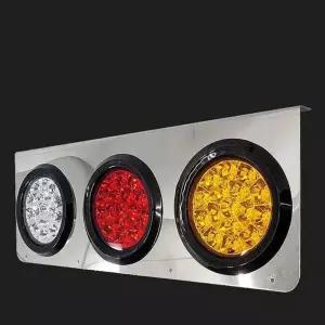 테일 램프 led 후미등 데루등 12v 3구 스텐판 트럭