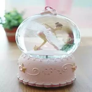 연인워터볼 천사의 날개짓같은 LED 핑크 발레리나 오르골