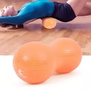 땅콩 미니 마사지 짐볼 코랄 1P 25cm 홈트 돌기형 스트레칭 운동