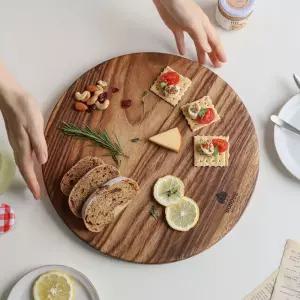 도마 캠핑 고기 플레이팅 통원목 특대 33cm 원목도마