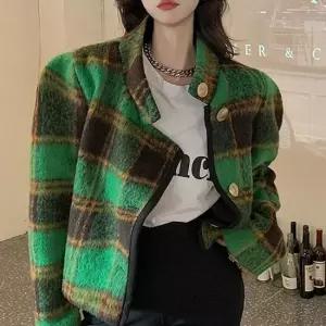 친절한탄씨 안감 가을 데일리 모직 자켓 하이넥 긴팔 소매 여성자켓 봄자켓 가을자켓 데일리자켓