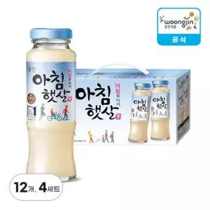 웅진식품 아침햇살 병 180ml, 12개, 4세트