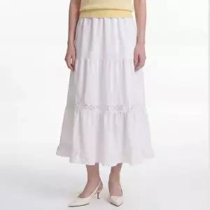 [카라]klache / 클라셰 펀칭레이스코디스커트_CB6MSK005C