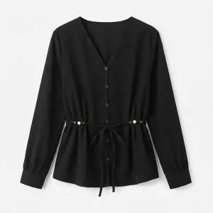 [카라]klache / 클라셰 레이어드벨티드블라우스_CB6SBL008C