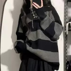 셀럽하우스 검정후드티 그레이후드티 여성 니트 후드 단가라 스웨터 풀오버 오버핏 니트티