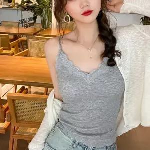 [라일리여성의류] Rly 여성 러블리 스타일 레이스 포인트 슬림 브이넥