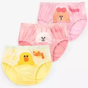 [프리미에팜]프리미에팜 라인프렌즈 여아 폴리 팬티 3매입