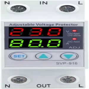 월프론트 SVP-916 100-130VAC 오버 및 언더 전압 보호기 플라스틱 지연 리셋 보호 장치 40A