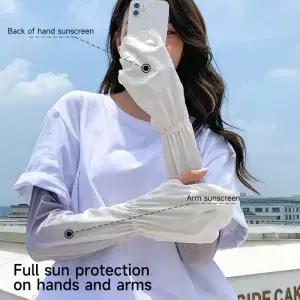 운전 핑거리스 썬 슬리브 장갑이 있는 조절 가능한 팔 UV 보호 냉각 커버 여성용 원예 야외