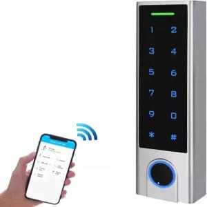 WiFi 125Khz EM 카드 지문 액세스 컨트롤러 IP67 방수 제어 키패드 도어 잠금 오프너 백라이트 투야 모바일