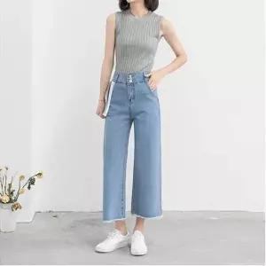셀럽하우스 여성 청바지 연청 부츠컷 하이웨스트 스판 데님팬츠