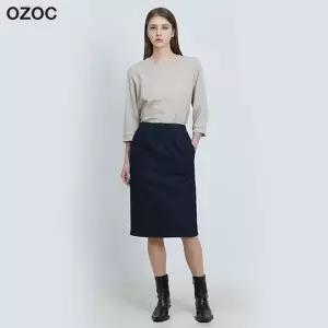 [오조크(OZOC)] 밴딩 데님 H라인 스커트 (택가격 69000원)