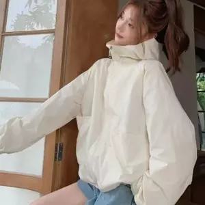 쿨샵 여성 베이직 바람막이점퍼 시보리마감 자켓 가죽