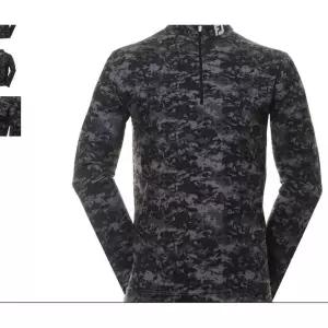 [풋조이] 긴팔 기능성 져지 반집업 신축성 골프웨어 스포츠 카모 3종색상 Cloud Camo Print.