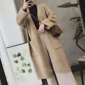 [하프클럽/셀럽하우스]겨울 여성 롱가디건 데일리 캐주얼 카디건 로브