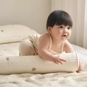 린넨엔어너더 블랑 100수 순면 자수 누빔 바디필로우 유아 롱쿠션