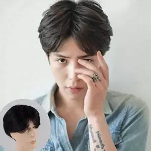 남자 남성가발 가르마 헤어 남성용가발 패션 짧은-WFNURDQ