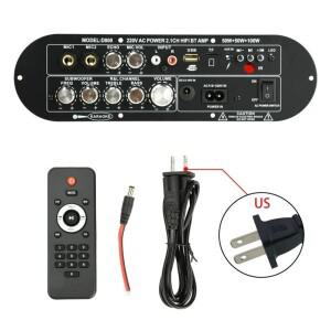 D800 블루투스 앰프 보드 2.1 채널 50W50W100W AC110-220V DC12-19V HiFi 오디오 USB TF AUX MIC 홈 가라오