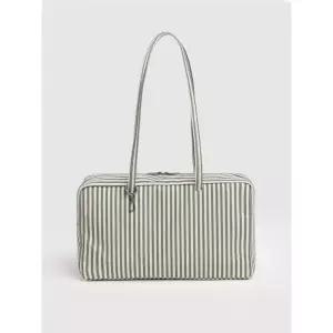 Baggu Medium Nylon Bowler Bag Sage Stripe 1014813