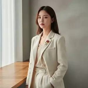 우아한 장미꽃 코사지 옷핀 여성 정장 원피스 포인트 액세서리 5.7cm-WFNX3NB