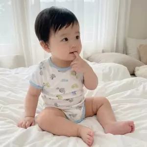 (사이즈 12m)공룡패턴 반팔바디슈트