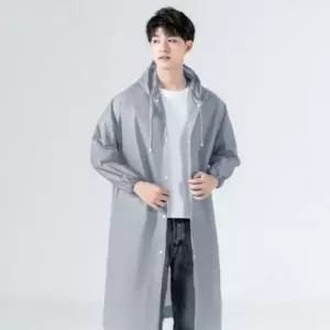 ( )우비 남녀공용 미니멀 다회용 그레이 우의 레인코트