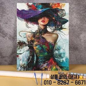500/1000 PCS 퍼즐 꽃 여성 예술 초보자를 위한 DIY   수제 선물 홈 데코레이션 게임